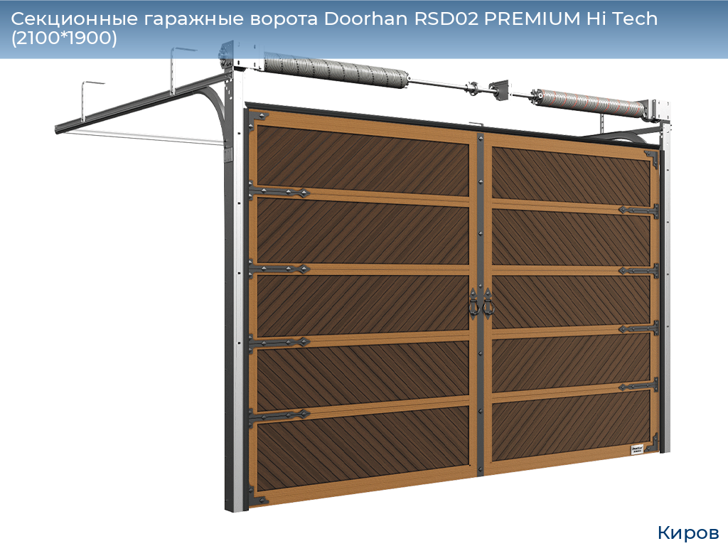 Секционные гаражные ворота Doorhan RSD02 PREMIUM Hi Tech (2100*1900), kirov.doorhan.ru