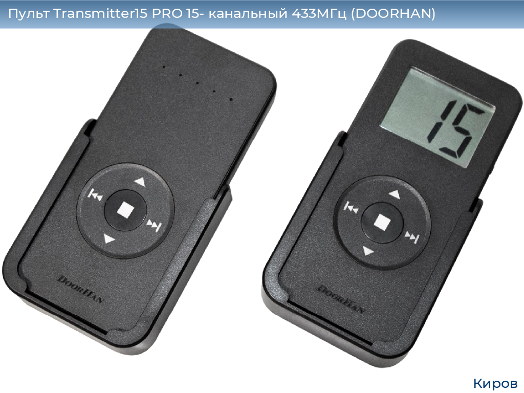Пульт Transmitter15 PRO 15- канальный 433МГц (DOORHAN), kirov.doorhan.ru